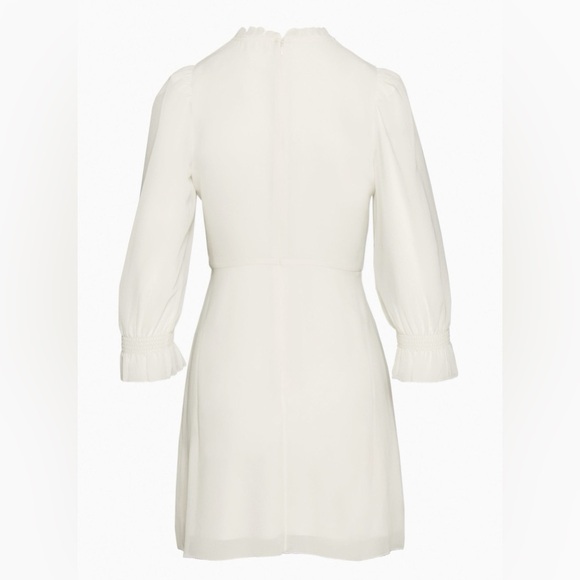 Wilfred Woman’s 4 White Sheer Swept Dress With Puff Sleeve & Ruffled Neckline - Picture 15 of 16